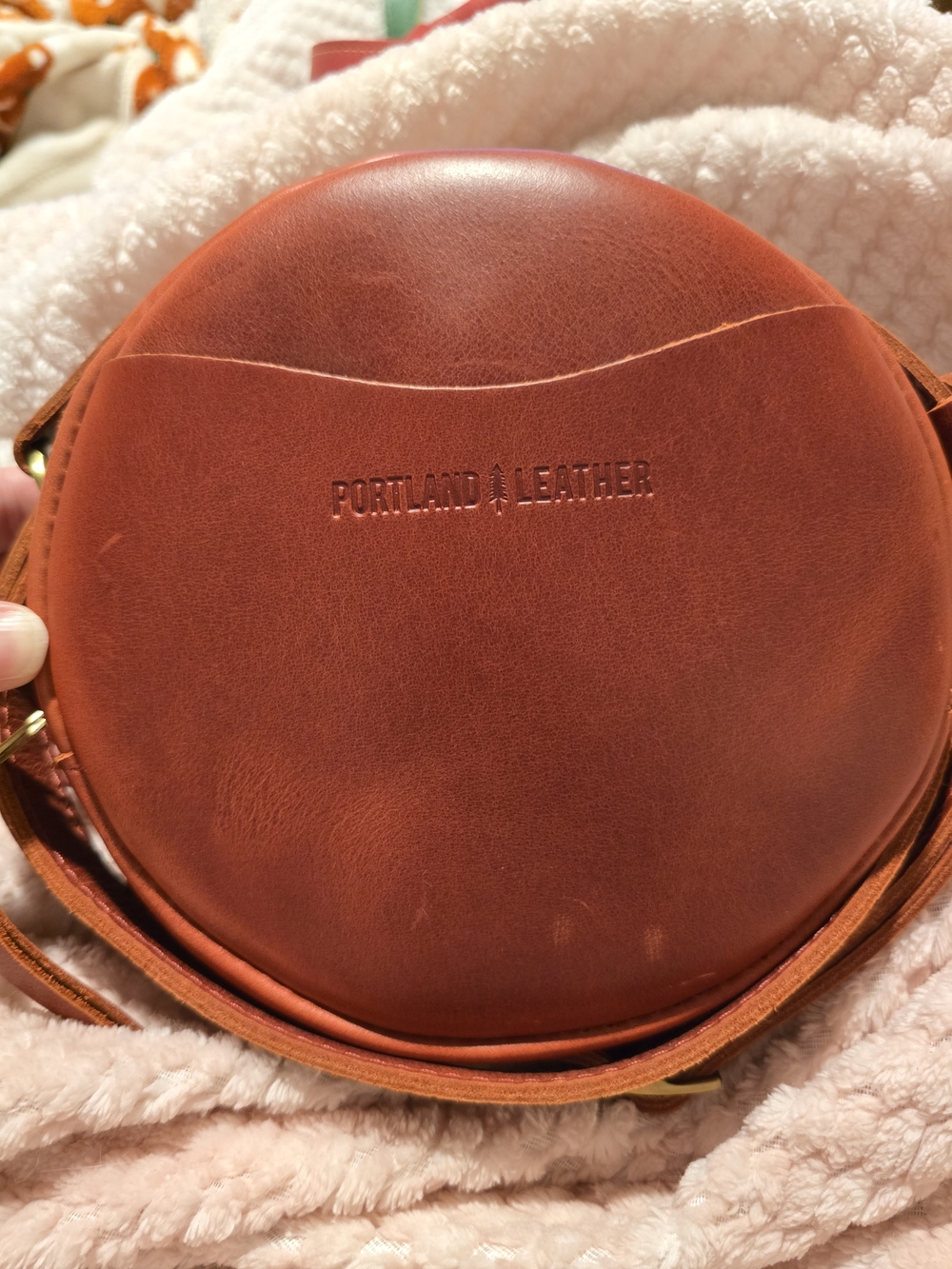 Portland Leather Small Rosso Circle